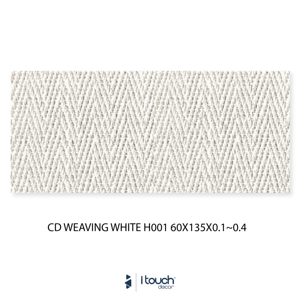 วีเนียร์หิน CD WEAVING WHITE H001 60X135X0.1~0.4 10